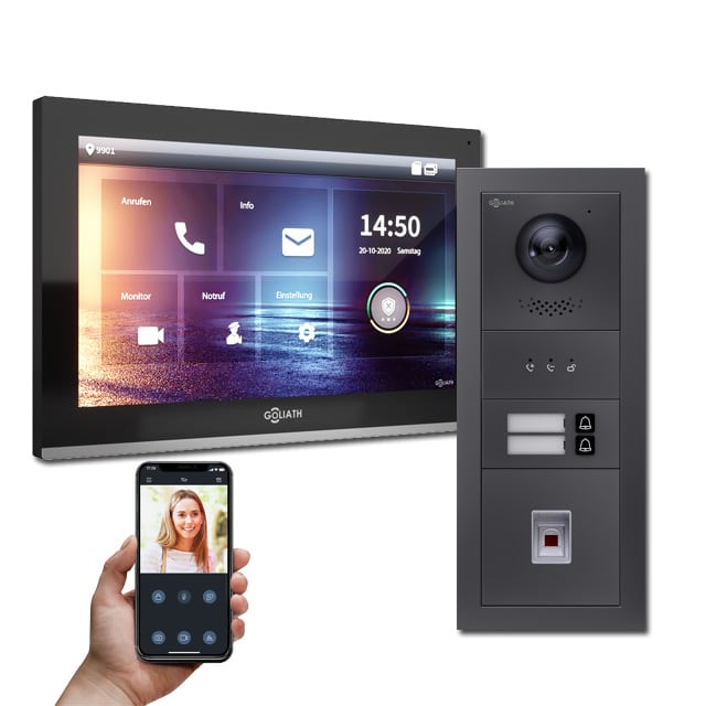Goliath Türsprechanlage mit Fingerprint und 2 Klingeln