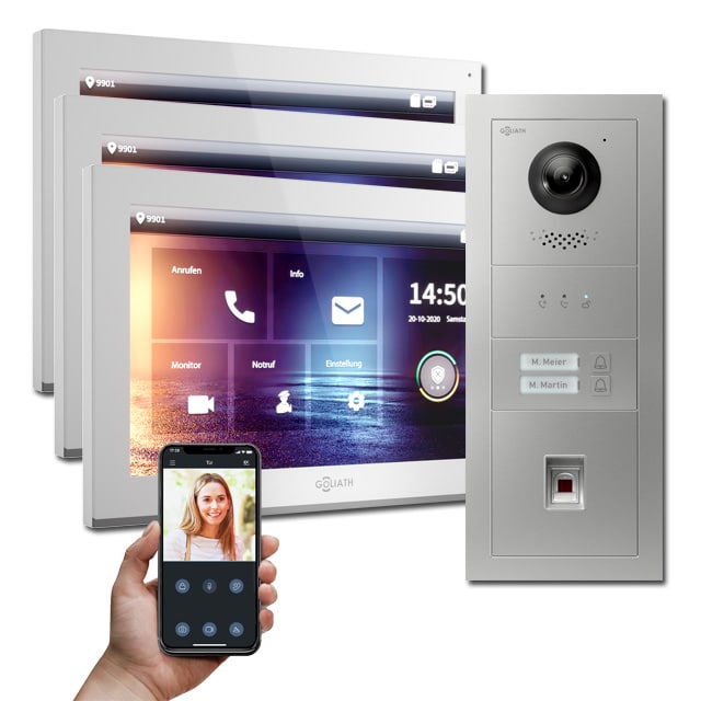 Türsprechanlage mit 2 Klingeln und Fingerprint