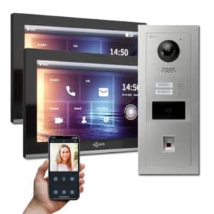 IP Türsprechanlage mit 2 Klingeln, Fingerprint und RFID