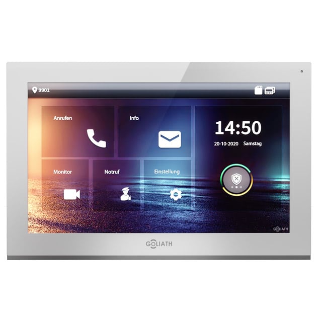 Goliath Türsprechanlage 10 Zoll Monitor weiß