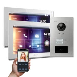 IP Gegensprechanlage mit 2 Monitoren und RFID