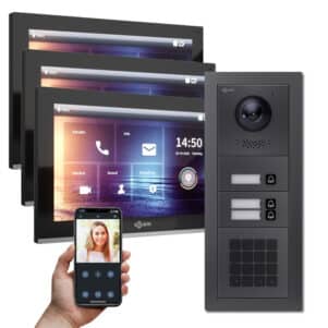 IP Türsprechanlage mit 3 Klingeln und Tastenfeld