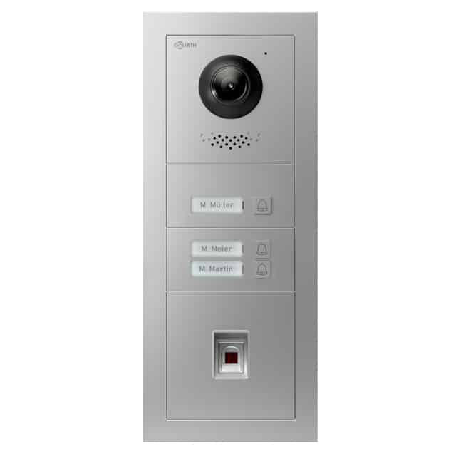 3 Familien Türsprechanlage mit Fingerprint