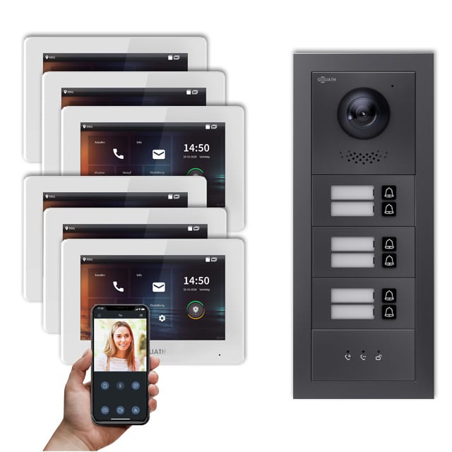 6 Klingel Außenstation in Anthrazit